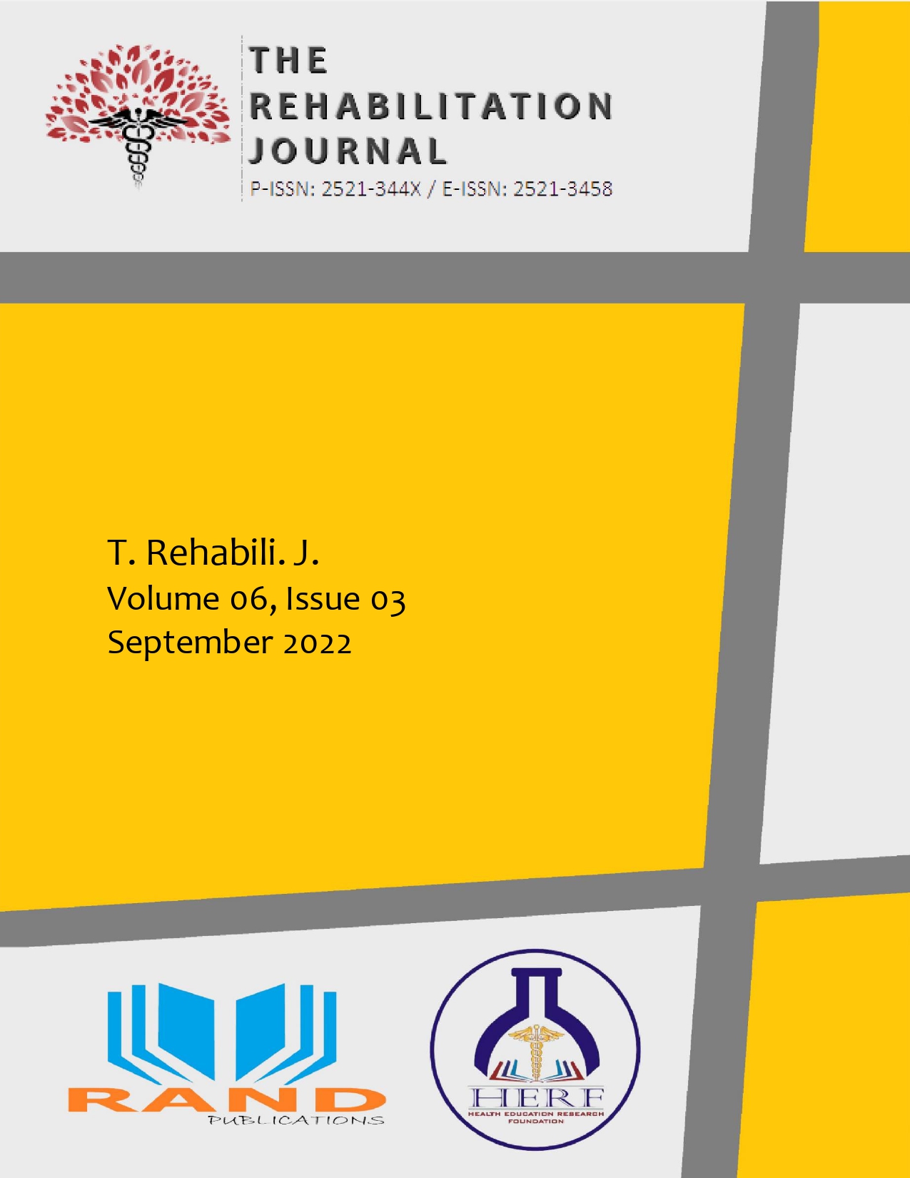 					View Vol. 6 No. 03 (2022): The Rehabilitation Journal
				