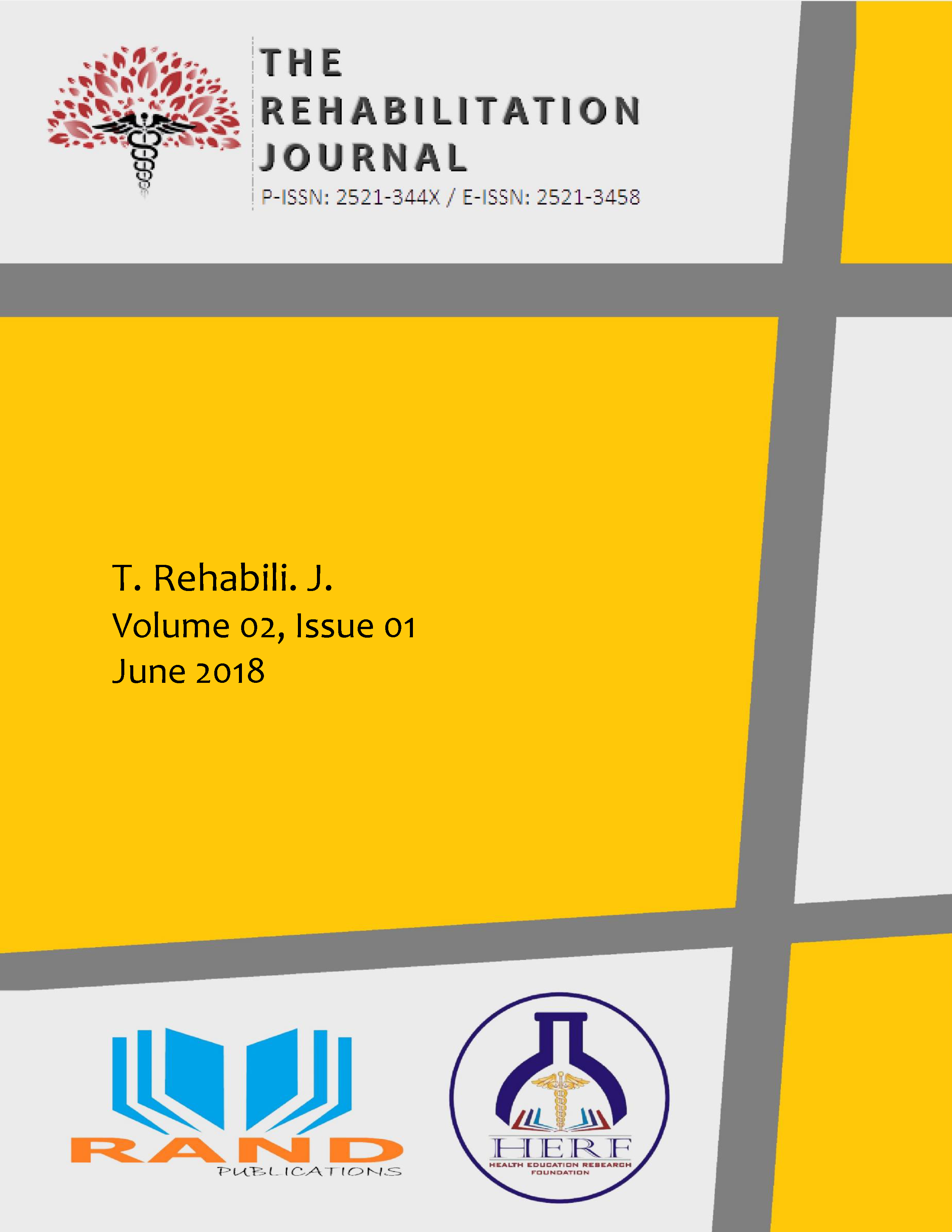 					View Vol. 2 No. 01 (2018): The Rehabilitation Journal
				